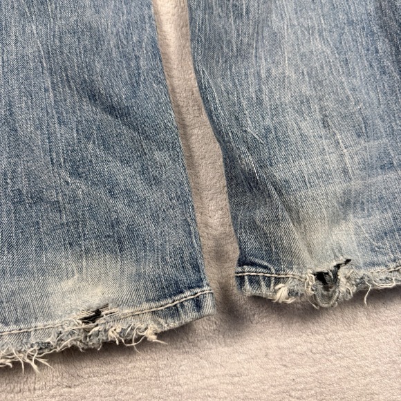 Silver Jeans Mens 34x32 Blue Denim Eddie Straight Y2K Faded Thick Stitch - Picture 9 of 16